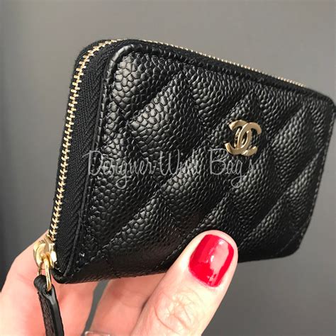 chanel zip coin wallet|chanel zipped wallet small.